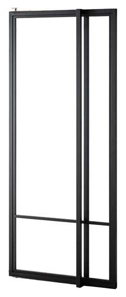 Enkele stalen binnendeur Tirza zwart 4R pivoterend op maat