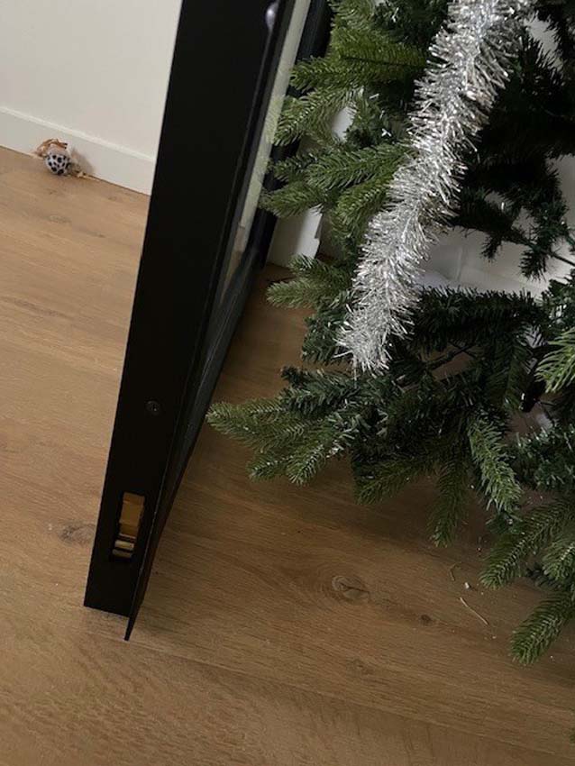 Porte intérieure double vitrée Luxe Dimaro Nero verre mat sur mesure noir poussant à droite
