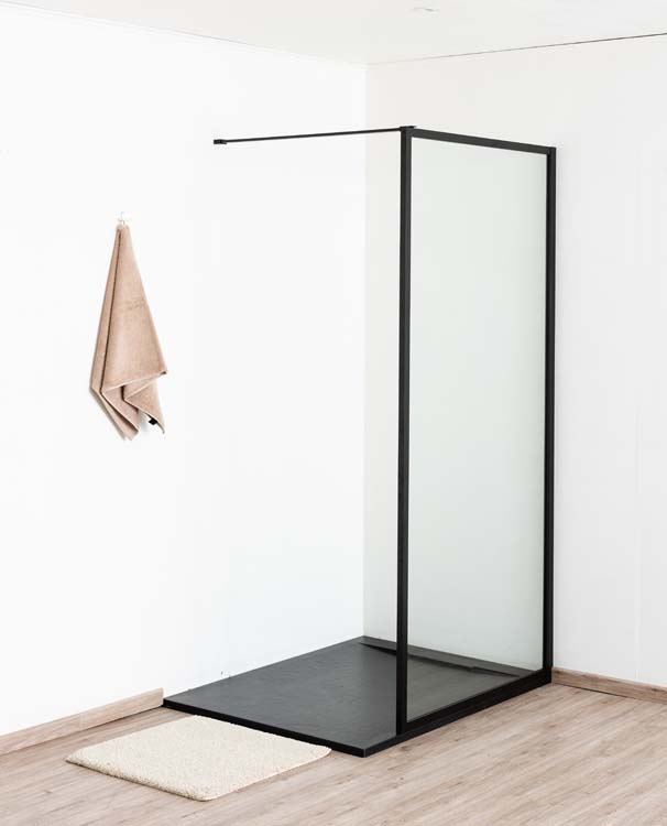 Receveur de douche Fineza composite avec gelcoat noir 120x90cm