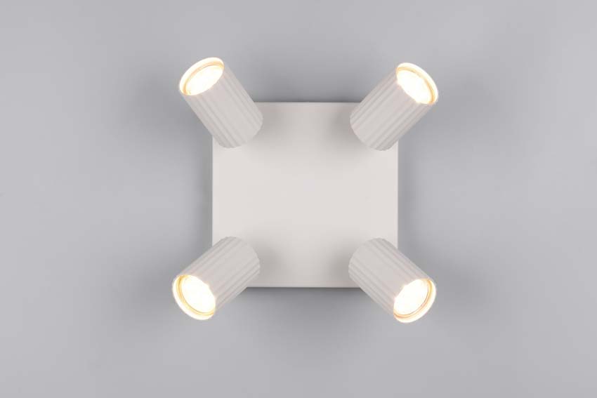 Spot en saillie - Gris - 20x20x14cm - Dimmable - GU10 - 4x10W