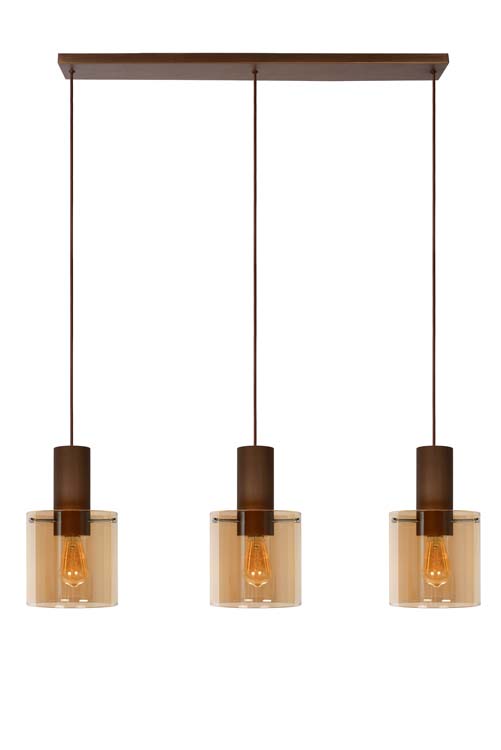 Hanglamp - Ø 20 cm - 3xE27 - Amber