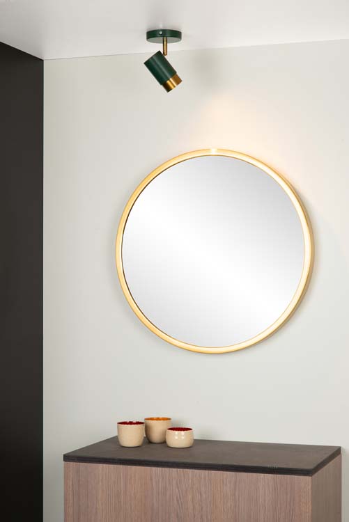 Plafonnier - vert/or - Ø10cm - GU10 - 35W