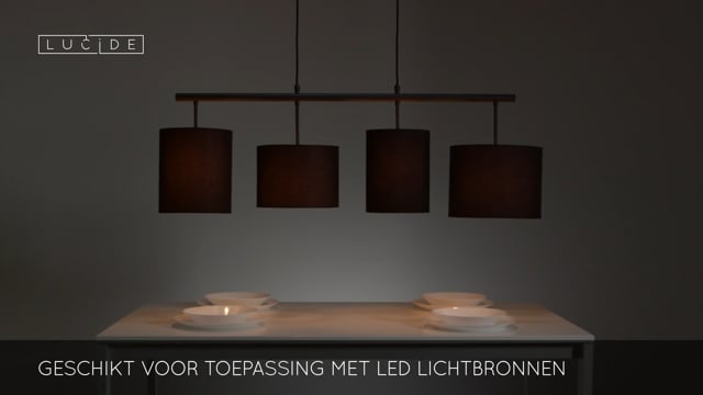 Lucide MAYA - Suspension - 4xE27 - Noir Lucide MAYA - Suspension - 4xE27 - Noir