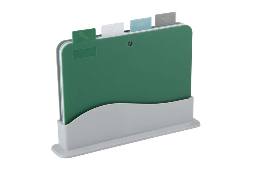 Snijplank kunststof multicolor 33,5x7cm set van 5