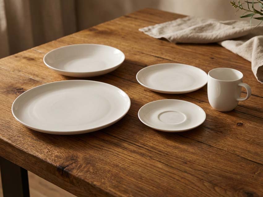 Serviesset Alura porselein wit - 20delig - 4 personen