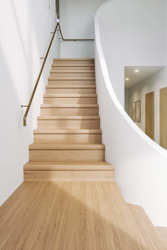 Profilé escalier ouvert Trebbia oak 130x7x1cm