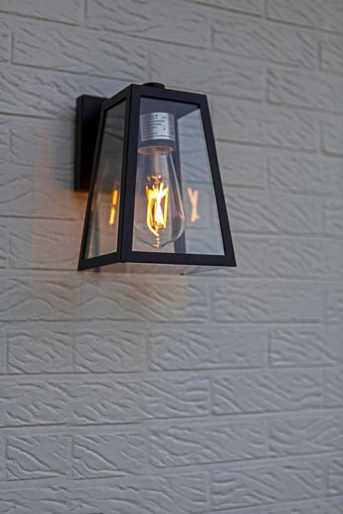 Eclairage extérieur lampe murale noir E27 40W