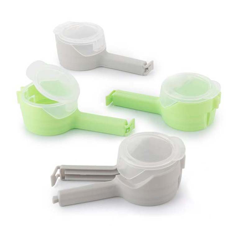 Sluitclips met dispenser voor plastiek zakken 4stuks