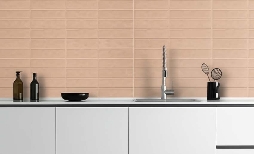 Carrelage mural Ramblas corail 31,6x60cm