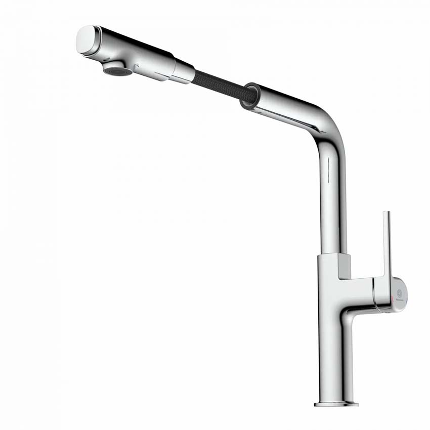 Robinet de cuisine Wasserwerk WK 11 chrome avec bec extractible