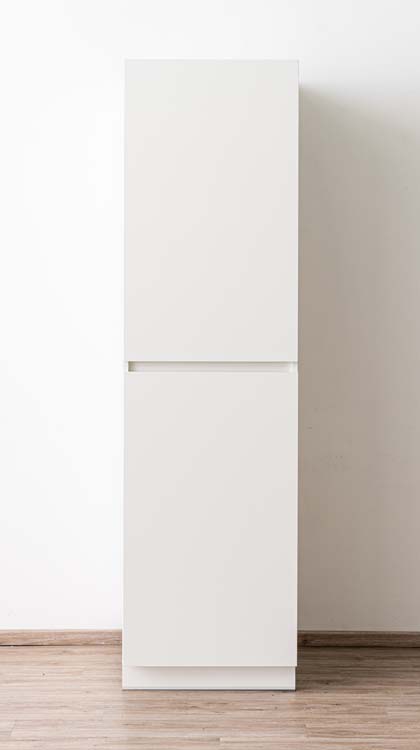 Armoire de cuisine Plenti armoire colonne avec étagères blanc 60x208cm
