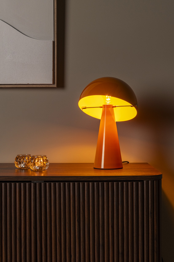 Lucide Vibes Barone - Lampe de table - Ø23cm - 1xE27 - Orange