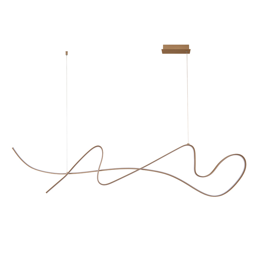 Lucide Premium Lambada - Suspension - LED Dimmable - 1x47W - 2700K - Couleur champagne