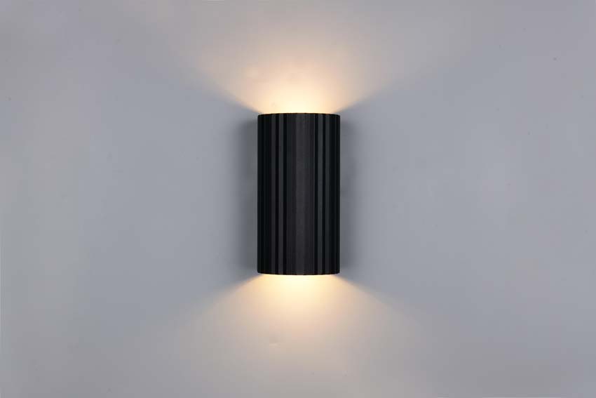 Applique murale - Noir - 9,5x18x8cm - Dimmable - GU10 - 2x10W