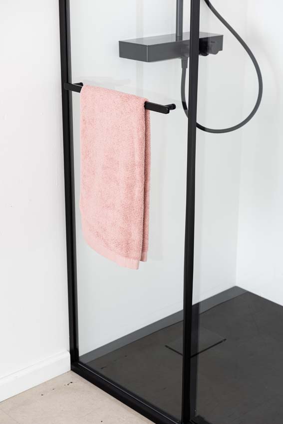 Doucheschuifdeur Ulani zwart 118-120x200cm