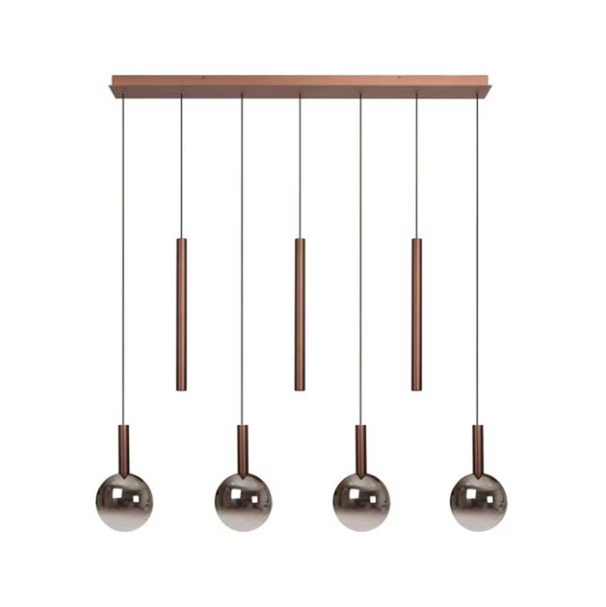 Lucide Premium Jasmine - Suspension - LED Dimmable - CCT - 7x4W 2200K/3300K - Cuivre