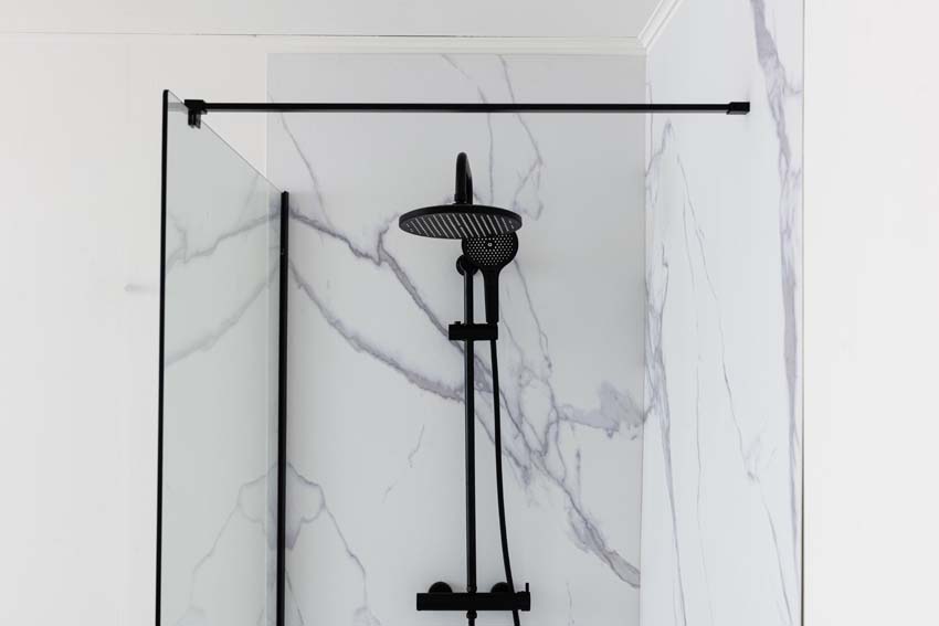 Panneau de douche Milo Slate blanc aspect marbre 91,4x243,8cm