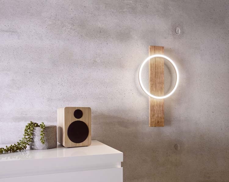 Wandlamp donker hout L 300mm 12W 3000k 1700LM