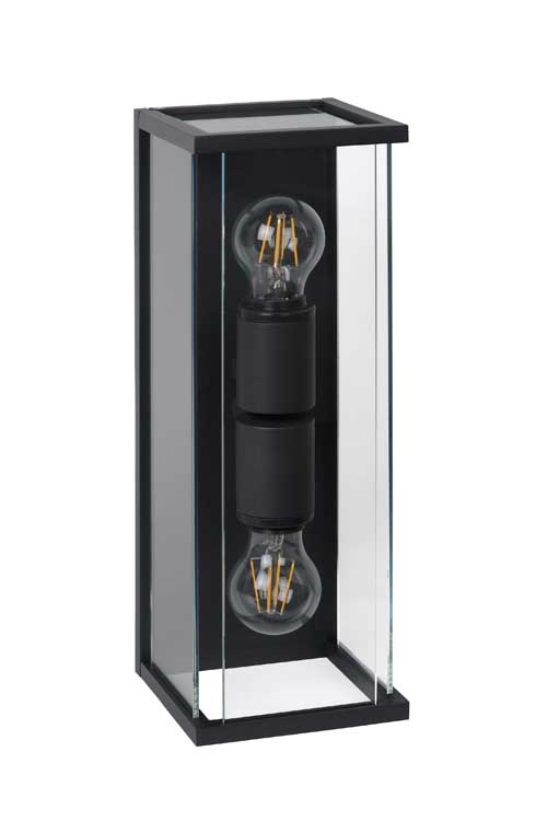 Lucide CLAIRE - Applique murale Extérieur - 2xE27 - IP54 - Anthracite