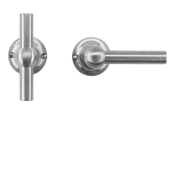 Deurkruk pro pienza nieuw model T+L inox look zonder rozet