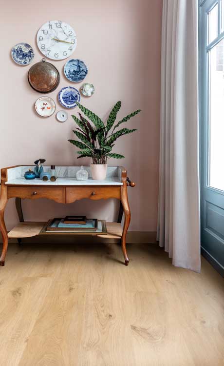 Vinyl vloer Floorify Sabayon plank 4,5mm lichtbeige 200x24cm Vinyl vloer Floorify Sabayon plank 4,5mm lichtbeige 200x24cm