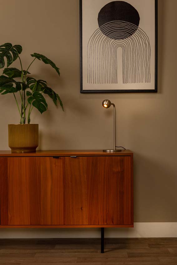 Lucide Premium Montana - Lampe de table - LED dimmable - 1x5W 2700K - Café