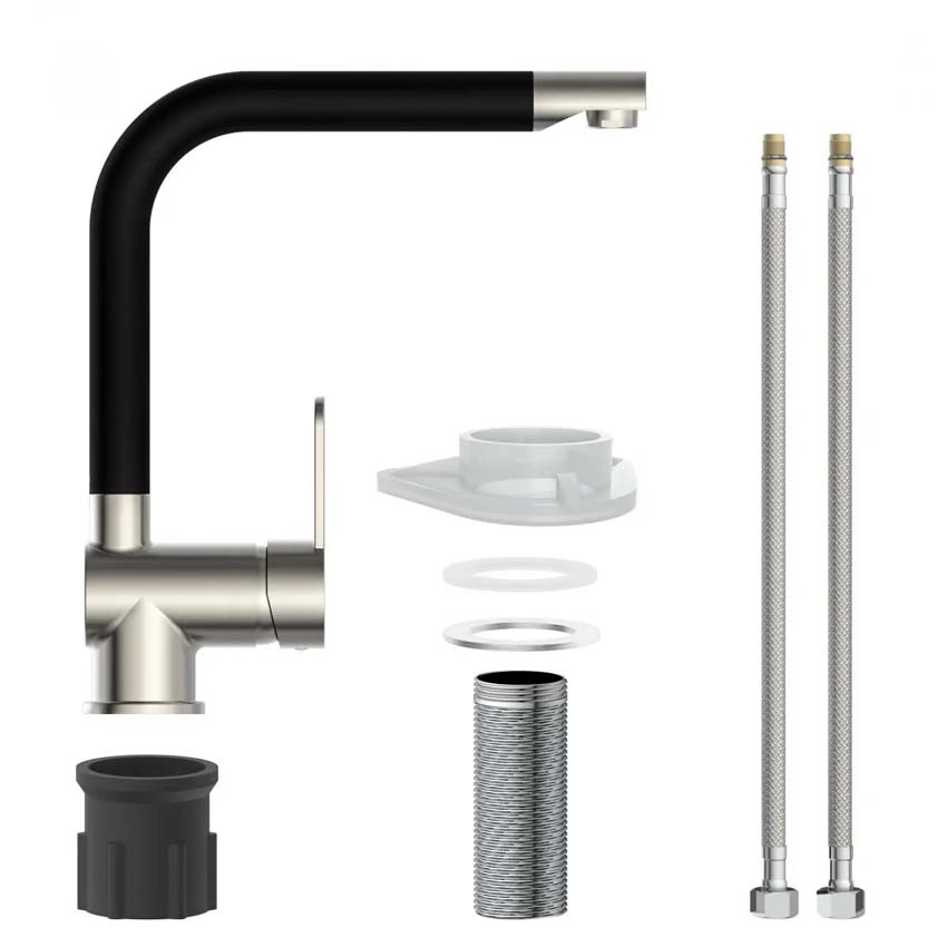 Robinet de cuisine Florence inox-look