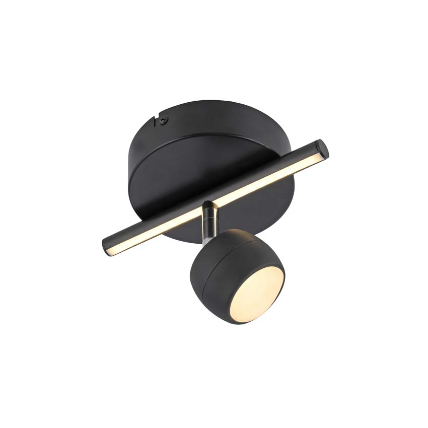 Spot plafond - noir - 13x20cm - dimmable - 3,2W - 3000K