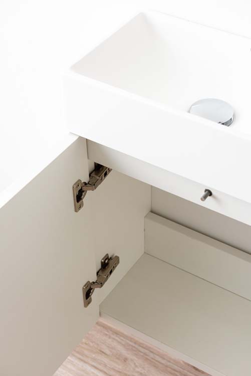 Toiletmeubel Dragan wit wastafel wit 60x60x22cm