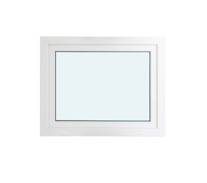 1-VL draaikiepraam pvc wit budget B800XH500 mm links 1-VL draaikiepraam pvc wit budget B800XH500 mm links