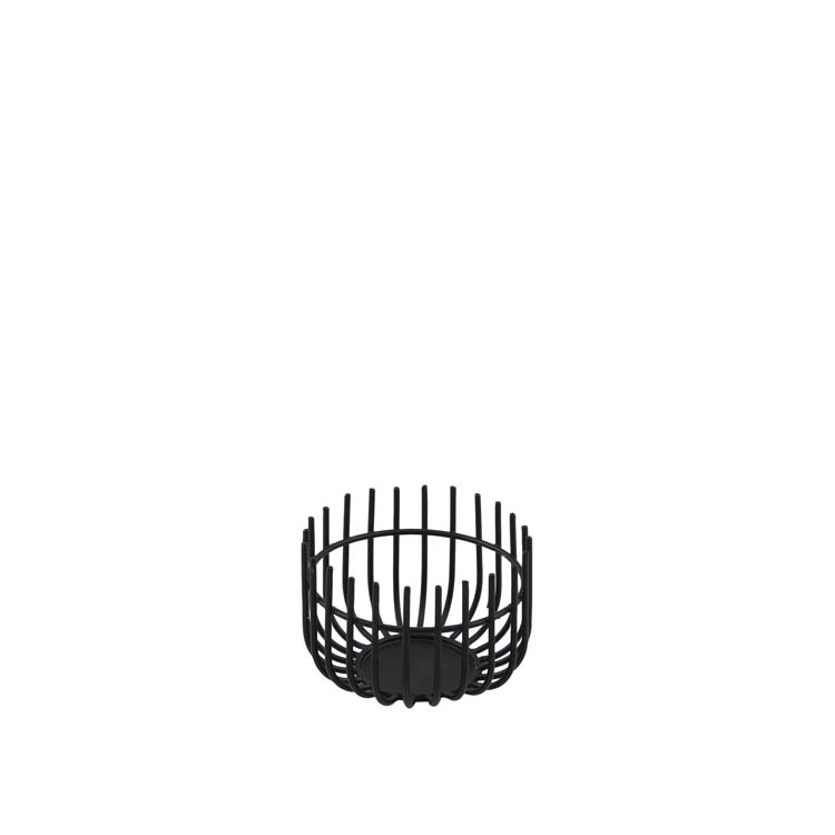 Bougeoir Point-Virgule wire noir 7 x 4,6 cm
