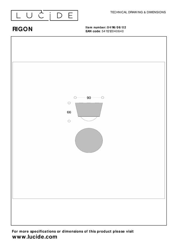 Lucide RIGON - Plafonnier - Ø 9 cm - LED - 1x7W 3000K - Or Mat / Laiton