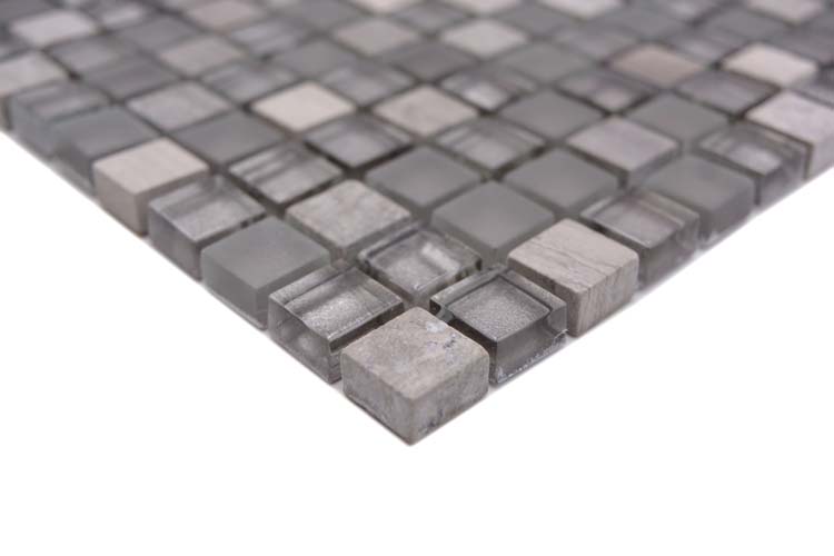 Mosaïque Globe Mix gris mat 30x30cm
