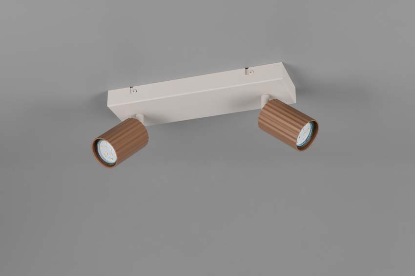 Spot en saillie - Café - 30x9x14,5cm - Dimmable - GU10 - 2x10W