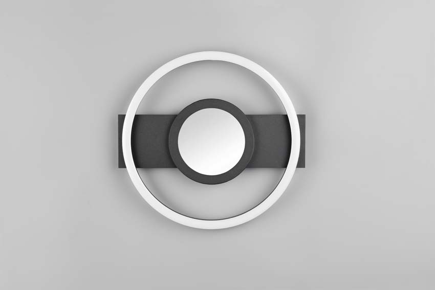 Plafonnière - Zwart - Ø35cm - LED - 1x16W - 3000K