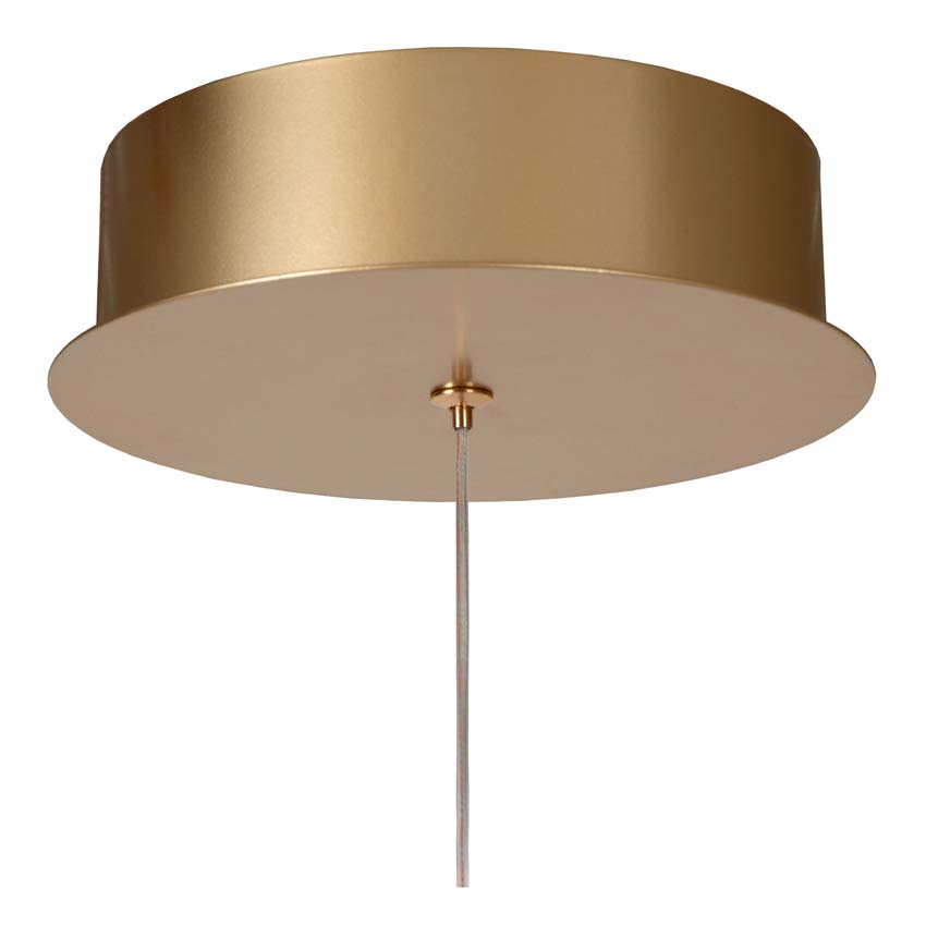 Lucide Premium LAMBADA - Hanglamp - LED Dimb. - 1x33W 2700K/3200K - Mat Goud / Messing