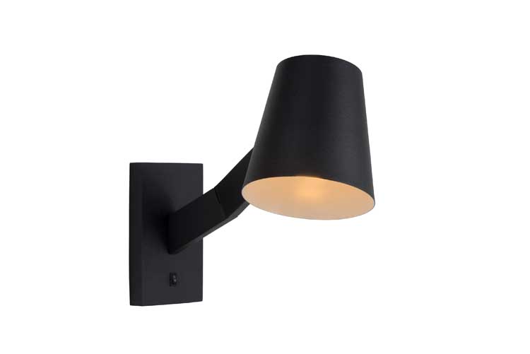 Lucide MIZUKO - Wandlamp - E14 - Zwart