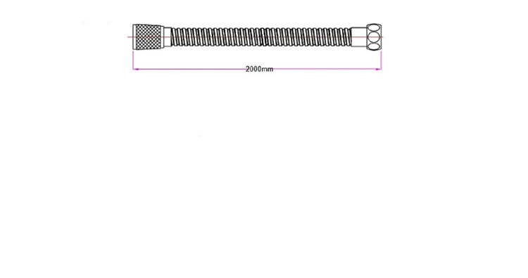 Doucheslang 200cm inox Doucheslang 200cm inox
