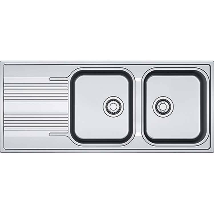Spoelbak Franke Smart inox 2 bak 116x50cm