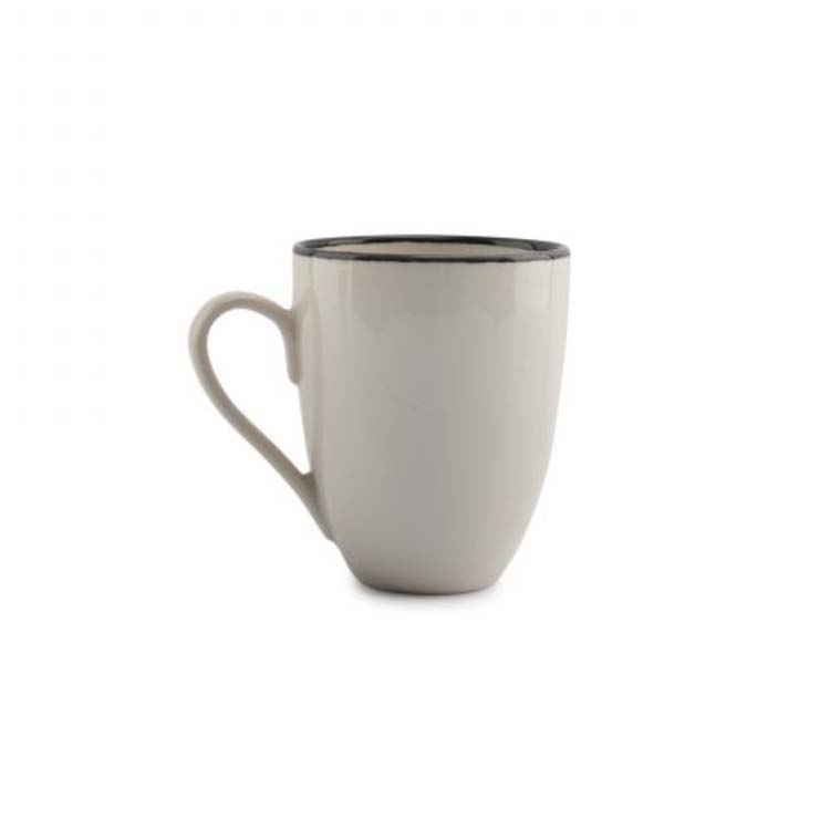 Mok Gravel wit/zwart 35 cl