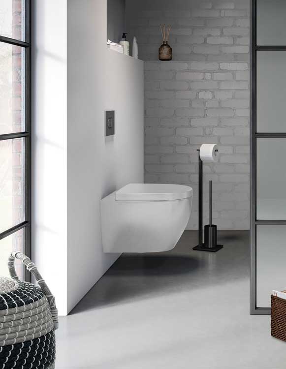 Zack toiletbutler Carvo zwart mat H71.8 cm