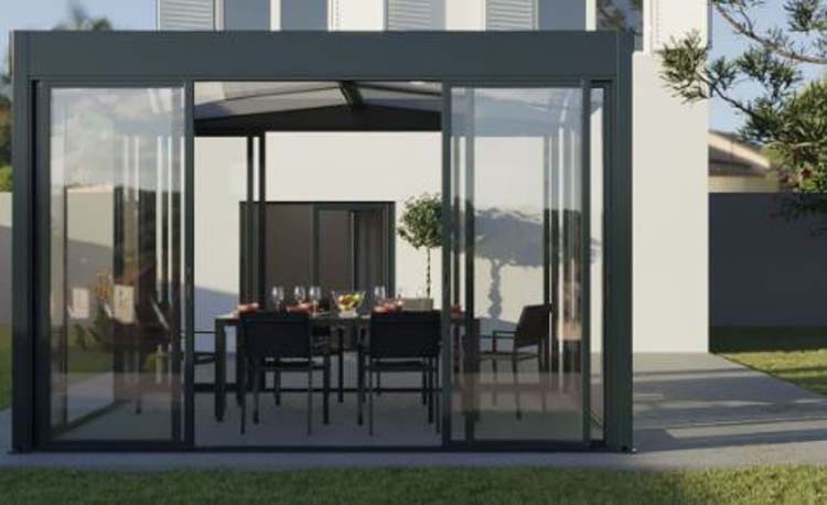 Jardin d'hiver Versailles alu anthracite 400 x 310 x 240 cm