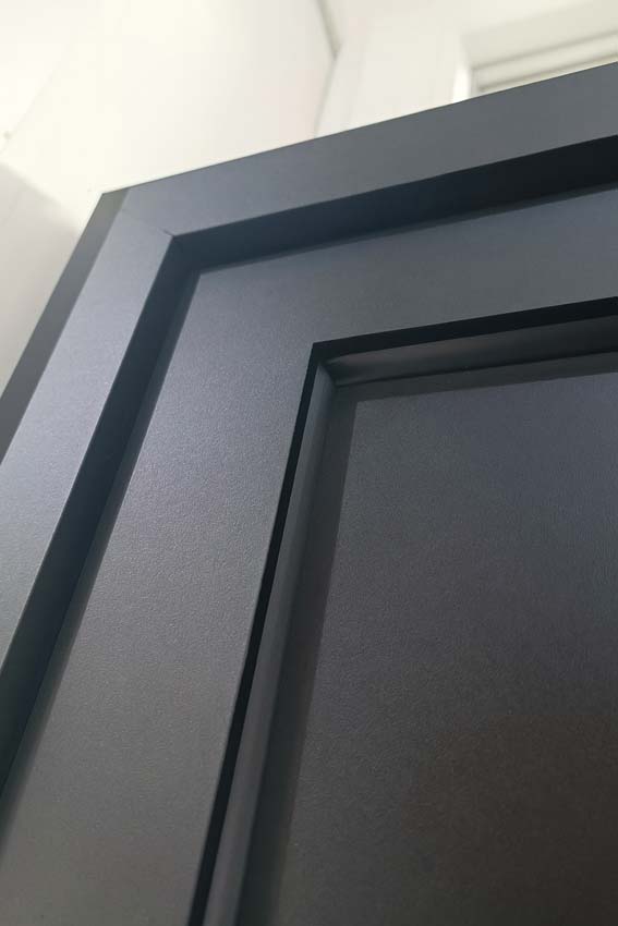 Buitendeur Tavira halfglas aluminium helder glas antraciet 960x2180mm rechts duwend