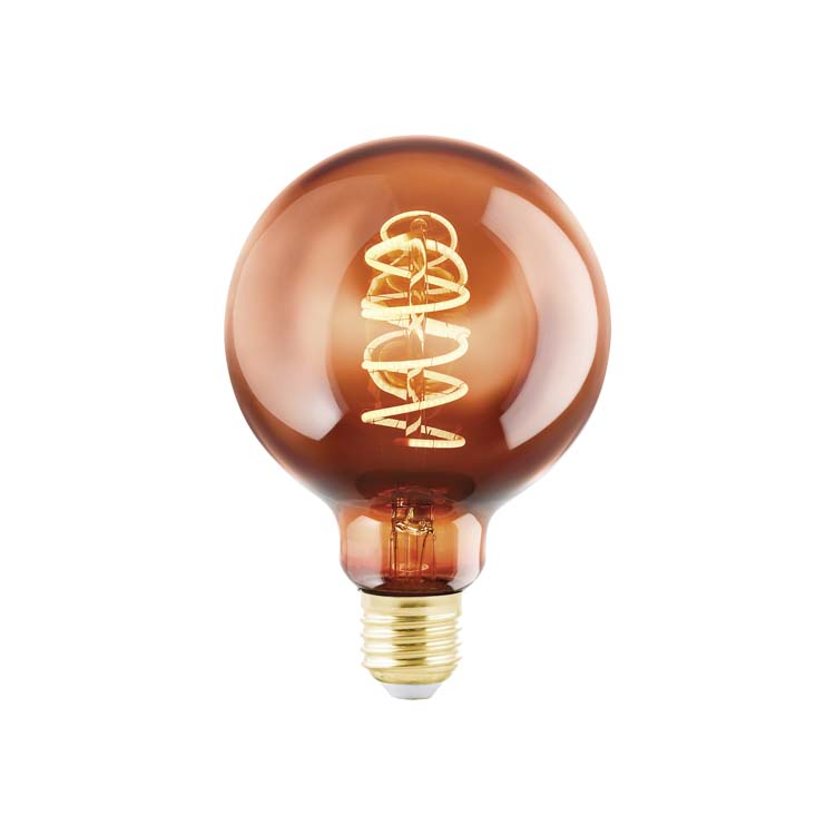 Lampe LED spirale cuivre G95 E27 100LM dimmable