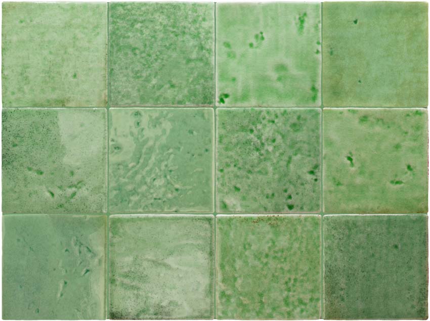 Wandtegel Tropical Green glanzend 10x10cm