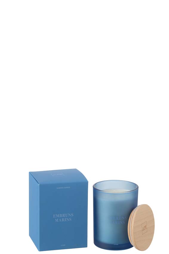 Geurkaars Accords Essentiels blauw 9x9x13cm 38H Geurkaars Accords Essentiels blauw 9x9x13cm 38H