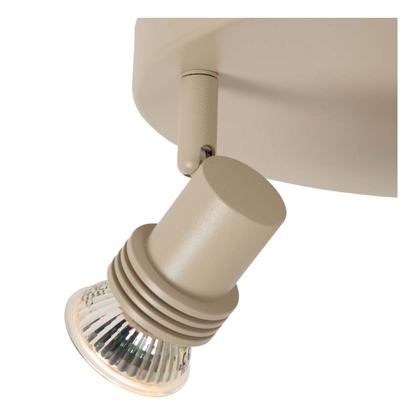 Lucide Kianti - Spot de plafond - Ø15cm - 2xGU10 - Taupe