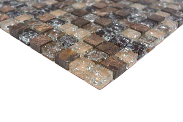 Mosaïque verre mix emperador 30,5 x 30,5 cm