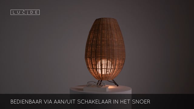 Tafellamp - Ø 30 cm - 1xG9 - Licht hout Tafellamp - Ø 30 cm - 1xG9 - Licht hout