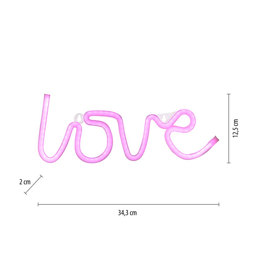 Applique murale - Love - 34,3x2x12,5cm - LED - 1x6,5W